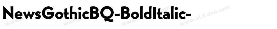 NewsGothicBQ-BoldItalic字体转换