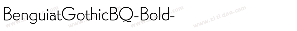 BenguiatGothicBQ-Bold字体转换