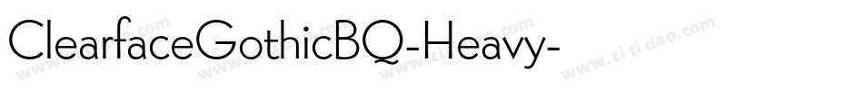 ClearfaceGothicBQ-Heavy字体转换