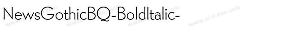 NewsGothicBQ-BoldItalic字体转换