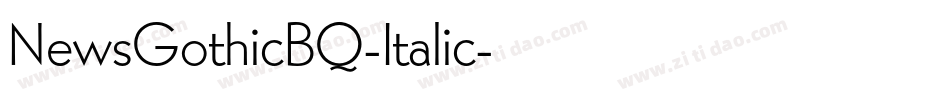NewsGothicBQ-Italic字体转换