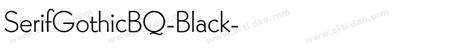 SerifGothicBQ-Black字体转换