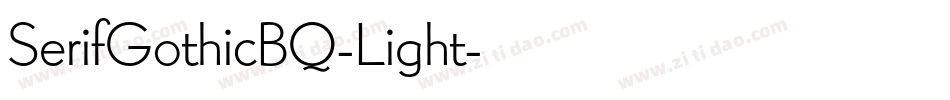 SerifGothicBQ-Light字体转换