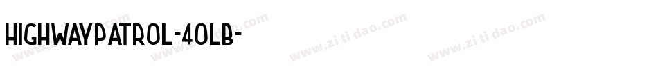 HighwayPatrol-4oLB字体转换