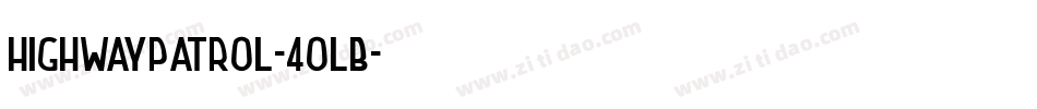 HighwayPatrol-4oLB字体转换