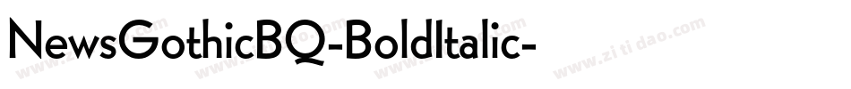 NewsGothicBQ-BoldItalic字体转换