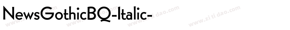 NewsGothicBQ-Italic字体转换