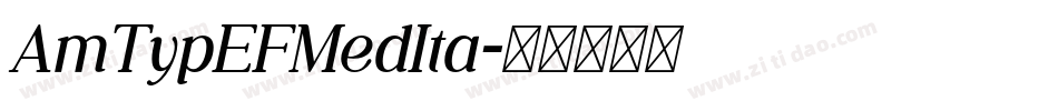 AmTypEFMedIta字体转换