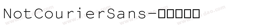 NotCourierSans字体转换