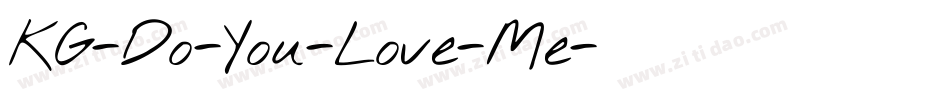 KG-Do-You-Love-Me字体转换