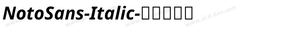 NotoSans-Italic字体转换