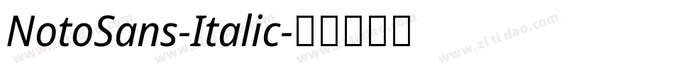 NotoSans-Italic字体转换