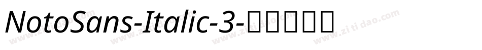 NotoSans-Italic-3字体转换