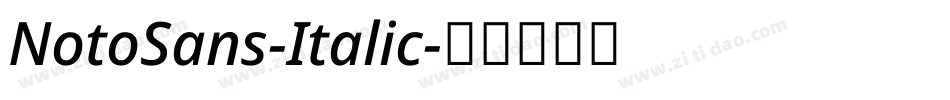 NotoSans-Italic字体转换