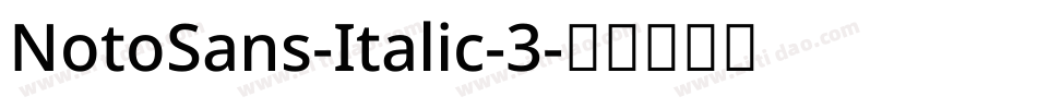 NotoSans-Italic-3字体转换