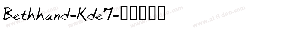 Bethhand-Kde7字体转换