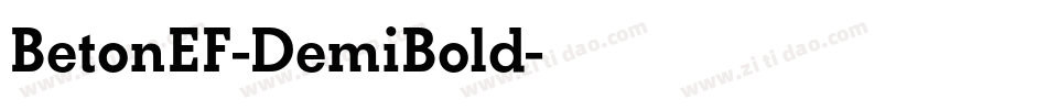 BetonEF-DemiBold字体转换