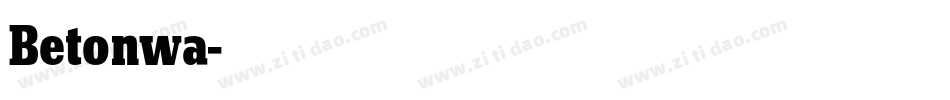 Betonwa字体转换
