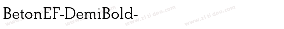 BetonEF-DemiBold字体转换