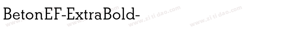 BetonEF-ExtraBold字体转换