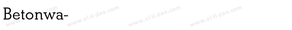 Betonwa字体转换