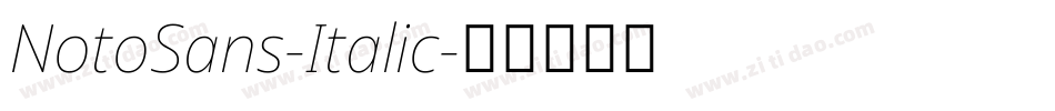 NotoSans-Italic字体转换