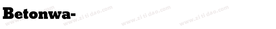 Betonwa字体转换
