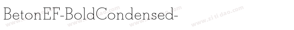BetonEF-BoldCondensed字体转换