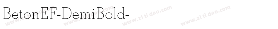 BetonEF-DemiBold字体转换