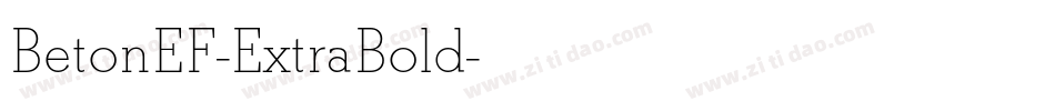 BetonEF-ExtraBold字体转换
