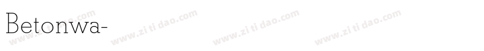 Betonwa字体转换