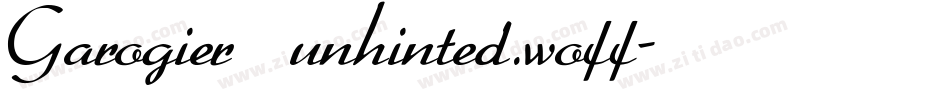 Garogier_unhinted.woff字体转换