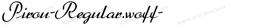 Pirou-Regular.woff字体转换
