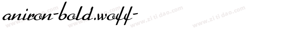 aniron-bold.woff字体转换