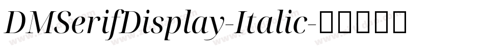DMSerifDisplay-Italic字体转换
