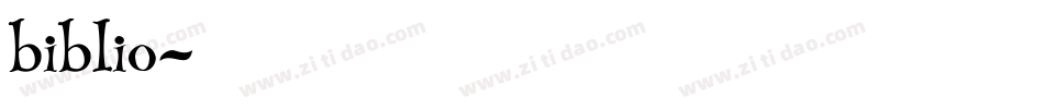 biblio字体转换
