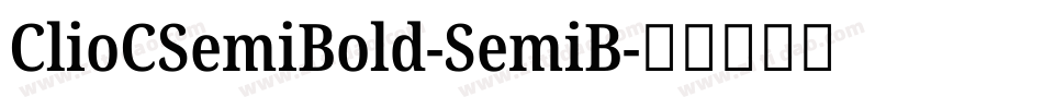 ClioCSemiBold-SemiB字体转换
