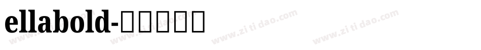 ellabold字体转换
