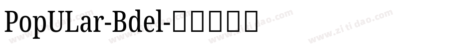 PopULar-Bdel字体转换