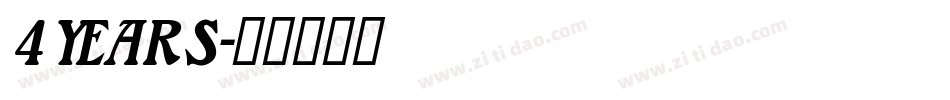4YEARS字体转换