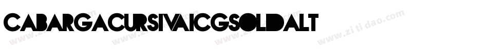 CabargaCursivaICGSolidAlt字体转换