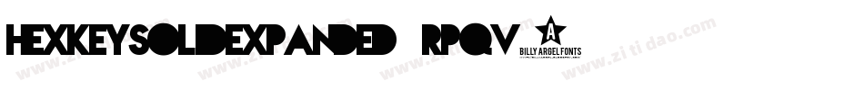 HexkeySolidExpanded-RpqV3字体转换