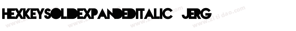 HexkeySolidExpandedItalic-jERGO字体转换