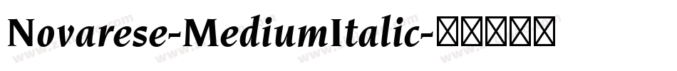 Novarese-MediumItalic字体转换