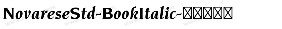 NovareseStd-BookItalic字体转换