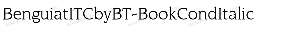 BenguiatITCbyBT-BookCondItalic字体转换