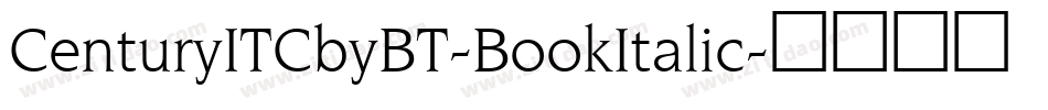 CenturyITCbyBT-BookItalic字体转换