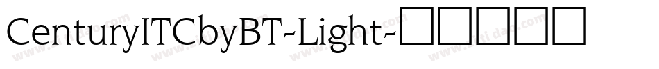 CenturyITCbyBT-Light字体转换