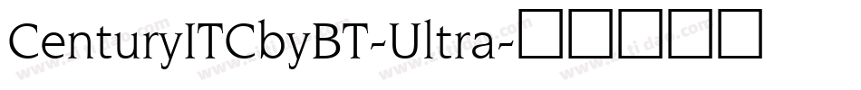 CenturyITCbyBT-Ultra字体转换