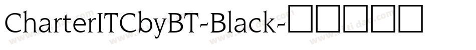CharterITCbyBT-Black字体转换
